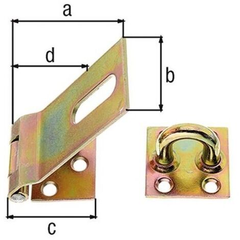 Cerrojo de seguridad galvanizado 153x50x68 mm Alberts (1/3)