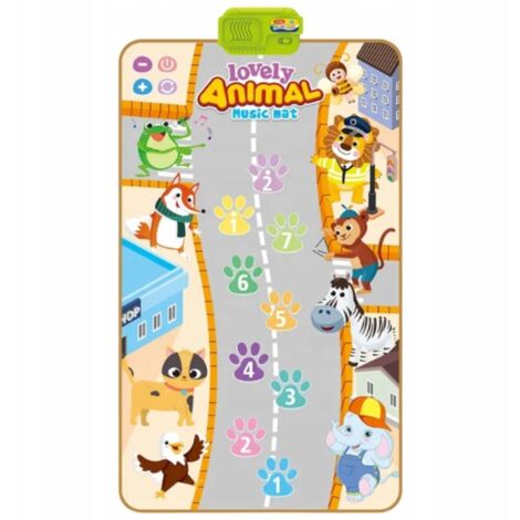 Alfombra musical grande, mega interactiva, con sonidos de animales educativos. (1/3)