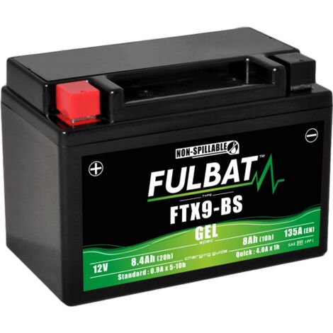 Fulbat - Batería moto Gel YTX9-BS / FTX9-BS / WP9BS 12V 8Ah (1/2)