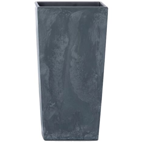 Maceta URBI SQUARE BETON EFFECT 4L., Con depósito, dimensiones (mm) 140x140x265, color Antracita (1/5)