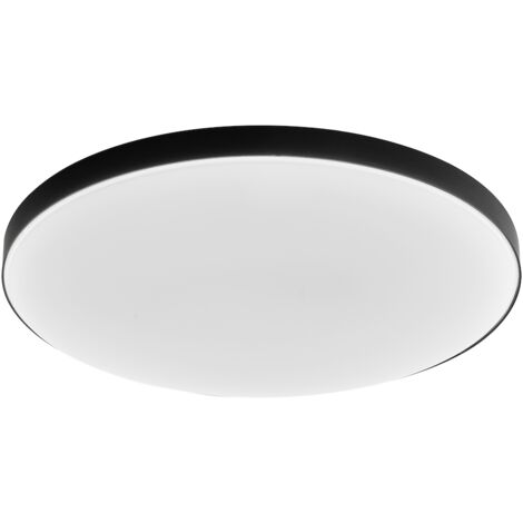 Lámpara de techo redonda de 30 cm, LED, 18 W, blanca/negra, Slimi Eko-Light. (1/5)