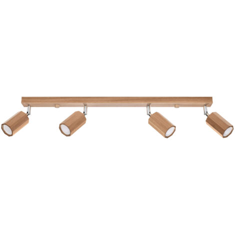 Sollux Lighting Zeke Foco de Techo Octágono Roble Barra Madera, 4x GU10 (1/5)