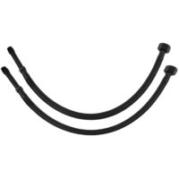 Manguera para grifo de 3/8" x 10 mm, 60 cm, flexible, negra, de latón resistente.