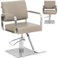 Sillón de peluquería y estética Physa OTLEY con reposapiés - beige y plata