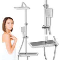 LIVIA S-1205CW CONJUNTO DE DUCHA DE SUPERFICIE CROMADO/BLANCO