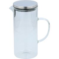 Alpina - Jarra de vidrio borosilicato con tapa 1,3 l