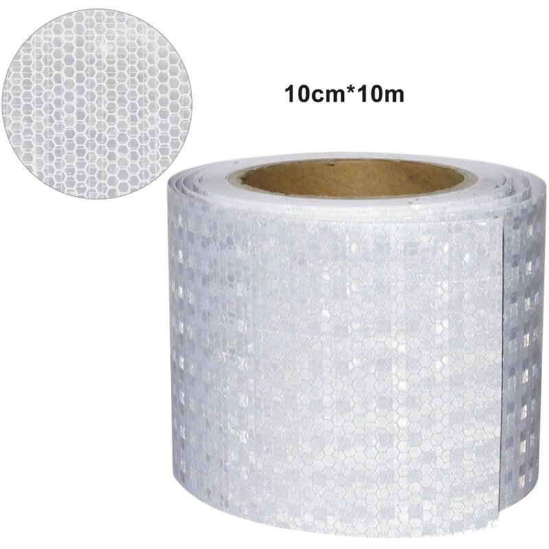 Lot de bande 8x2 cm Blanc Réfléchissant - Autocollant réfléchissant