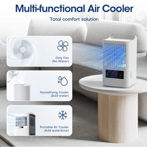 Climatiseur Silencieux Bureau Chambre Climatiseur Portable Tundra Freeze 4 En 1 - Refroidisseur, Ventilateur, Humidificateur, Purificateur, Réservoir 2,7L Ventilateur Humidificateur 4 En 1 Climatiseur Silencieux Bureau Chambre Climatiseur Portable Tundra Freeze 4 En 1 - Refroidisseur, Ventilateur, Humidificateur, Purificateur, Réservoir 2,7L Ventilateur Humidificateur 4 En 1