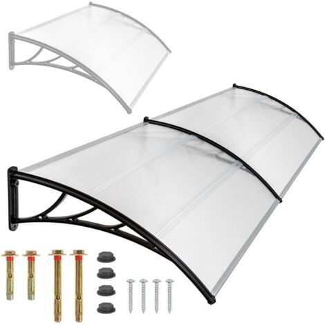 Auvent Dôme Hémisphérique 90cm Blanc – Marquise Solaire Imperméable UV Pour Porte & Fenêtre