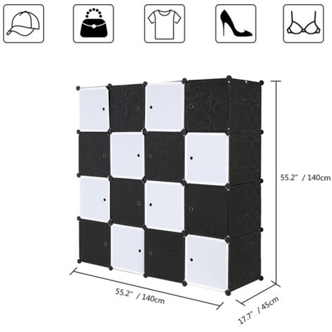 Stackable Cube Storage Design 16 Cube Organizer Stackable Plastic Cube Storage Shelves Design ...