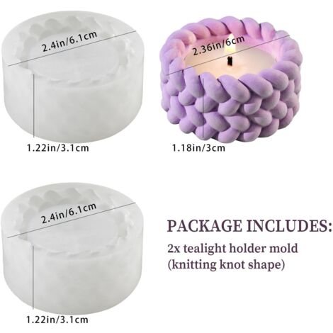 Lot de 2 moules en silicone 3D en forme de sapin de Noël pour la fabrication de bougies, moule en résine pour fondant, bougie d'aromathérapie, chocolat, savon, bonbons