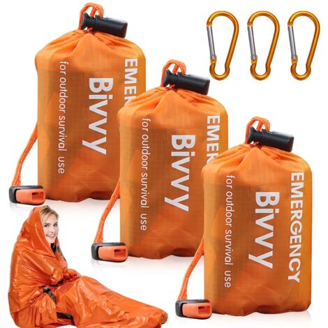 Lot De 2 Sacs De Couchage D'urgence : Le Kit De Survie Compact Pour Imprévus Et Nuits à La Belle étoile