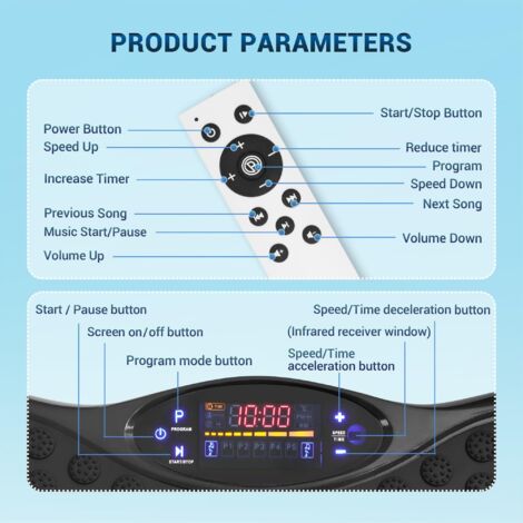 Plaque Vibrante DamKee Avec Télécommande – Drainage Lymphatique, Perte De Poids – Usage Domestique