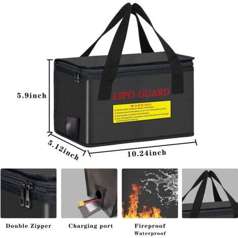 Sac Sécurité Ignifuge Lipo - Protection Batterie Lithium Pour Charge Et Transport