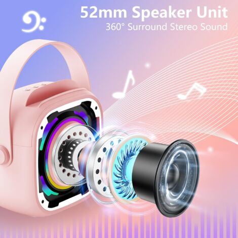 Système Karaoké Nomade Lexibook Machine Karaoké Portable Lexibook - Avec Micro, Bluetooth, USB, SD, Haut-parleurs Intégrés, Multicolore, Neuve ! Enceinte Karaoke