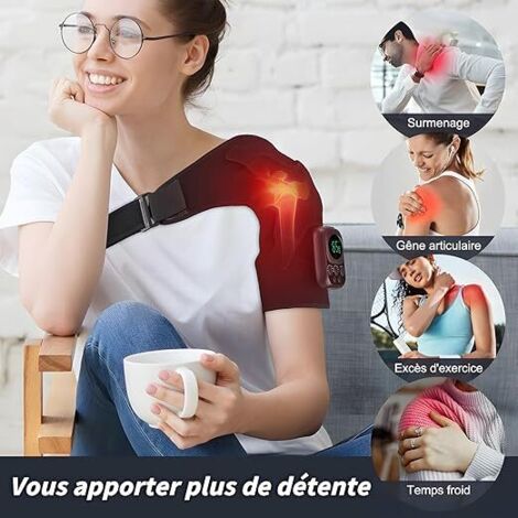 Épaulière Chauffante LOREY En Tourmaline - Bandage Réglable Pour épaule Et Posture