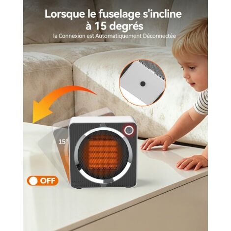 Chauffage électrique Aktobis Aktobis Chauffe Électrique Détecteur De Gel WDH -BGP02 2kW - Design Moderne Avec Ventilateur
