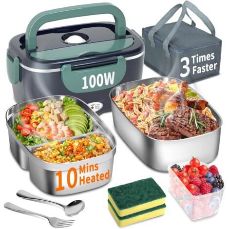 Lunch Box Chauffante 1,5L – 12/24V & 220V – Pour Voiture Et Maison – Neuve