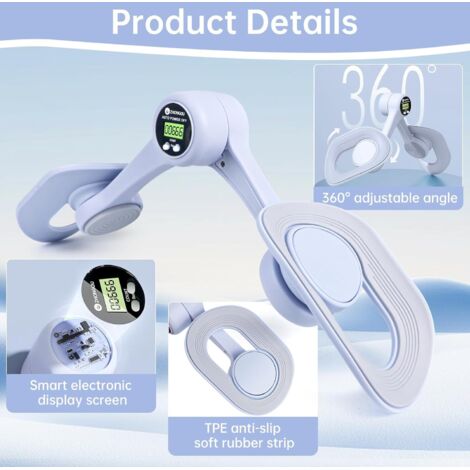 Hip Trainer Exerciseur Entraîneur De Muscle Pelvien Comptage Intelligent Entraîneur Intérieur De Cuisse pour Femme, Les Jambes, - Sport