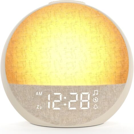 Réveil lumineux avec ambiances sonores nature - Multicolore
