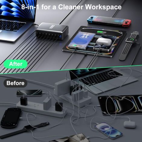 Chargeur Sans Fil Magnétique 15W Qi2 MagSafe Avec Chargeur USB-C Google Gris - Chargeur Pour