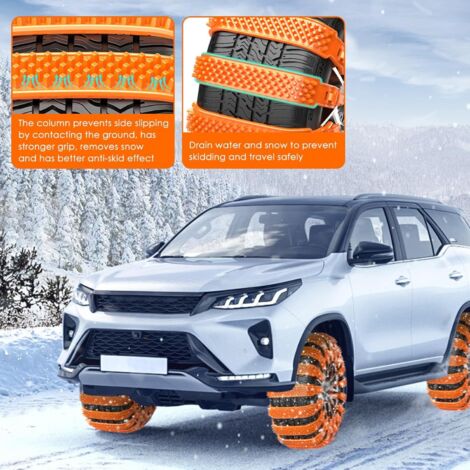 10 Chaînes à neige universelles - Largeur de pneu 165-255 mm, facile à