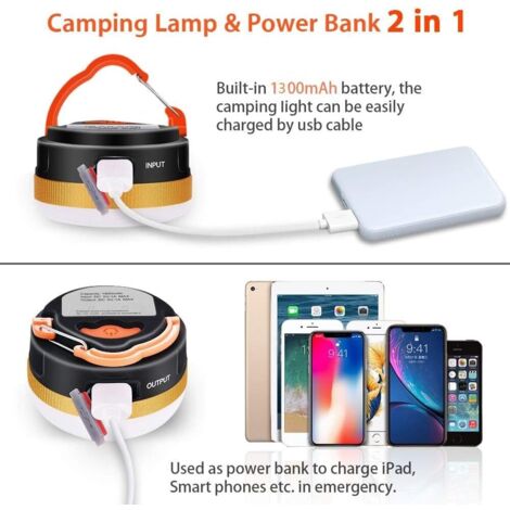 AOMEES Lampe Camping LED 4-en-1 Rechargeable – Lanterne + Ventilateur + Brumisateur + Aimant, IPX5 Étanche, Parfaite Randonnée & Tente