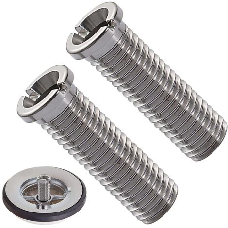 Lot de 2 vis creuses en acier inoxydable pour crépine d'évier – Résistantes à la rouille – Dimensions M12 x 30 mm – Installation sans outils