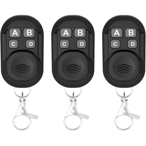 Lot de 3 télécommandes universelles sans fil pour porte de garage 433 MHz (1/5)