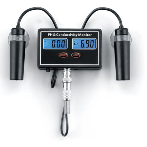 pH/EC Conductivité Mètre avec ATC Eau Qualité Testeur 0.0-14.0pH / 019.99ms/cm Aquarium, Hydroponique Outil