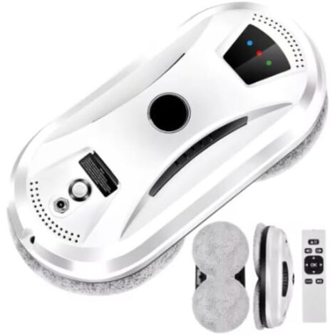 Robot nettoyeur de vitres automatique 5600 Pa – Télécommande – Navigation intelligente – 10 lingettes lavables – Alimentation flexible