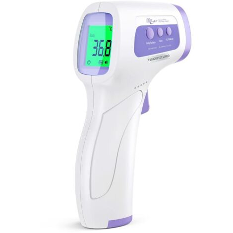 Thermometre Frontal, KKmier Thermomètre Médical Frontal avec Affichage LCD, Thermometre sans Contact pour Bébé Enfant Adulte Thermometre Infrarouge avec Alarme de Fièvre 40 Enregistrements de