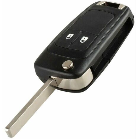De La Coque De La Cle A Rabat Pliable A 2 Boutons Avec Lame Non Coupee Pour Vauxhall Opel Astra Insignia (1/5)