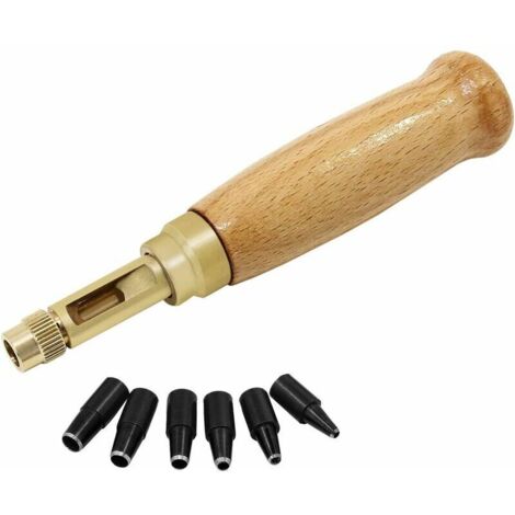Perforatrice vis pour le cuir - 6 pointes - 1,5 4 mm - remplaable pour la couture, le cuir, le papier (1/5)