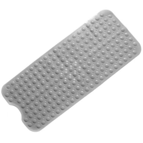 Tapis de Bain Antidérapant Extra Long 100 x 40 cm Ventouses Puissantes Lavable en Machine Sécurisé pour Enfants & Seniors Gris (1/5)