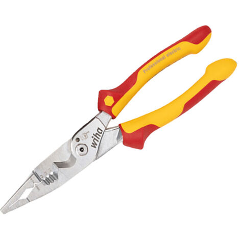 Pince à dénuder multifonction isolée – Sertissage 0,5 à 2,5 mm² – Coupe jusqu'à 15 mm Ø – Vissage rapide pour électricien