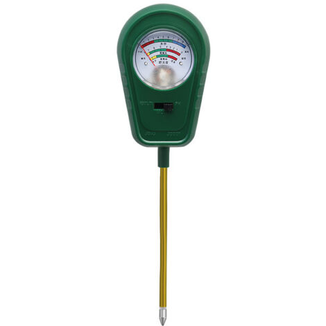 pH mètre du sol 3-en-1 – Testeur d'humidité, fertilité et pH – Utilisation intérieure et extérieure – Pas besoin de batterie