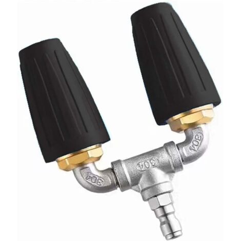 Buse Turbo Rotative, Buse à Double Turbo De Pulvérisation 4000PSI Rotative à 360 ° Accessoires De Buse De Pistolet De Nettoyeur Haute Pression De Jardin Voiture Avec Connecteur Rapide De 1/4" (1/5)