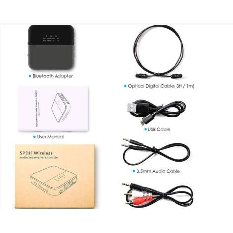 SOOMFON Émetteur-Récepteur Bluetooth 5.0 - Adaptateur Audio Bluetooth 2