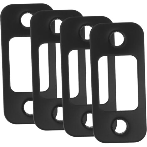4Pièces Plaque De Renfort De Porte Gâche Pour Pêne Dormant Plaque De Recouvrement De Trou De Porte Accessoires De Serrure Résistants Pour Propriétés Résidentielles (1/5)