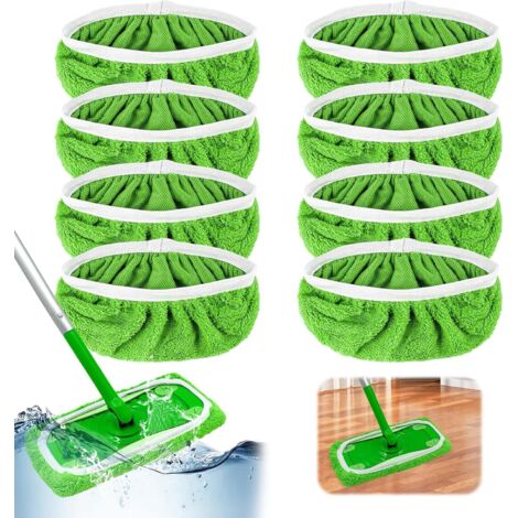 8 Pièces Lingettes Réutilisable pour Swiffer, Balai Spray Serpillières en Microfibre Lavable Nettoyer Le Sol Sec ou Humide, pour AdaptéEs à Tous Types De Sols (1/5)
