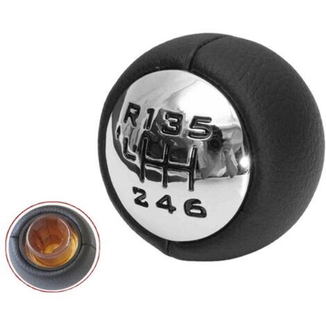 Pommeau de levier de vitesse ergonomique pour Citroën Jumpy 2004-2007 et Peugeot 807 2002-2011 – Cuir PU et métal – Conduite confortable et changement fluide