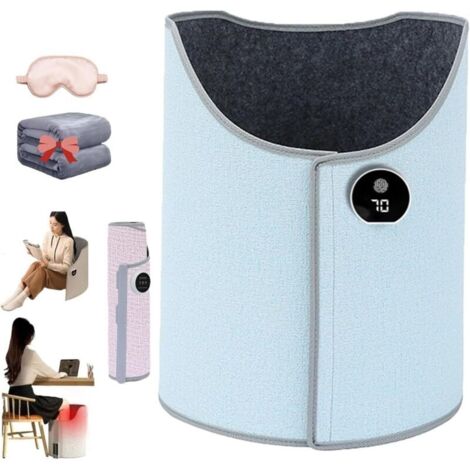 Chauffe-jambes pliable sous le bureau – 5 niveaux de chaleur – Minuterie 2 à 8 heures – Protection anti-surchauffe – Portable et léger