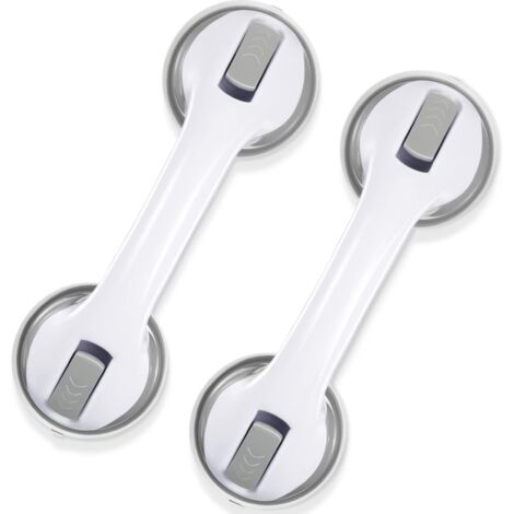 Paquet de 2 barres d'appui pour bain et douche, poignée de douche, poignée à ventouse à forte tenue, barres d'appui de sécurité pour salle de bain