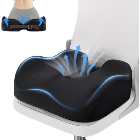 Coussin Chaise Bureau Orthopédique Soulagement de la Pression pour Coccyx,Sciatique,Hanche,Coussin Ergonomique Assise à Mémoire de Forme (1/5)