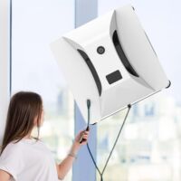 Robot nettoyeur vitre automatique – Nettoyage intelligent à télécommande – Pulvérisation d'eau automatique – Sécurité double moteur