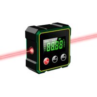 Détecteur d'angle numérique – Rapporteur d'angle numérique magnétique puissant laser 4 côtés, jauge biseautée, règle d'angle de tendance, outil de localisation d'angle de niveau à bulle, outil de