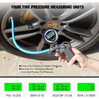 Manomètre Numérique Pression Pneus 0-255 PSI - Gonfleur Testeur Avec Écran LCD