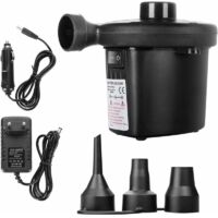 Pompe à air électrique, 2 en 1 gonfleur rechargeable dégonfleur électrique rapide portable pompe à air gonfleur électrique avec 3 buses pour matelas gonflable pour matelas à eau bateau SOE