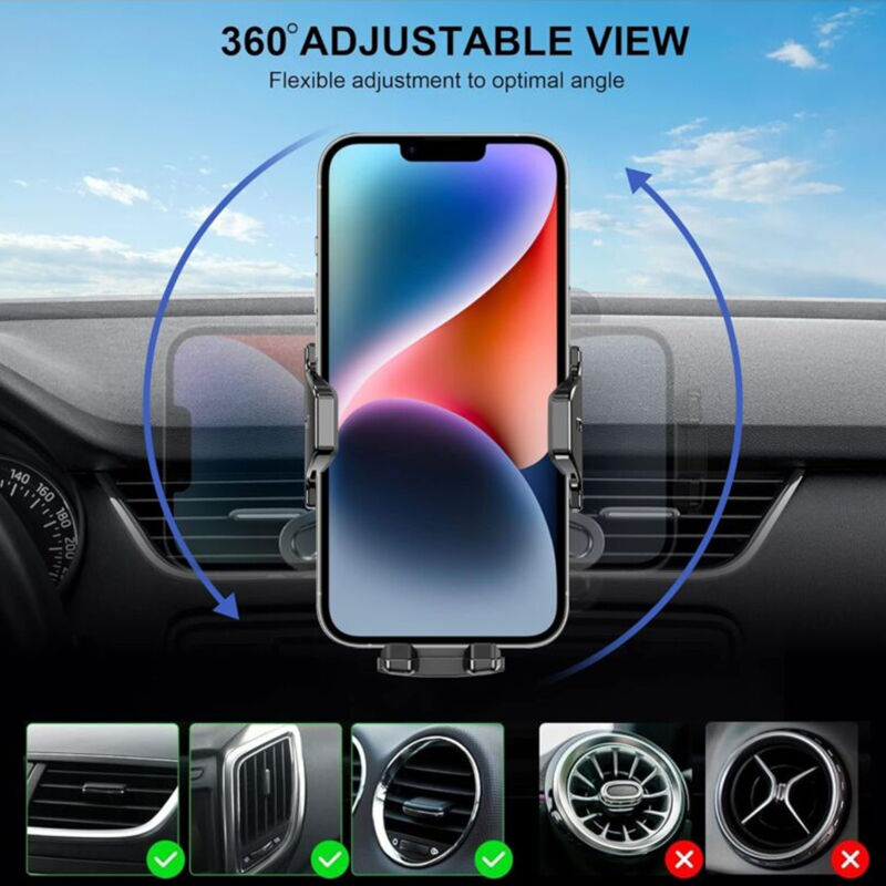 Lamicall Support Téléphone Voiture De Grille D'Aération - [2023 Pince à